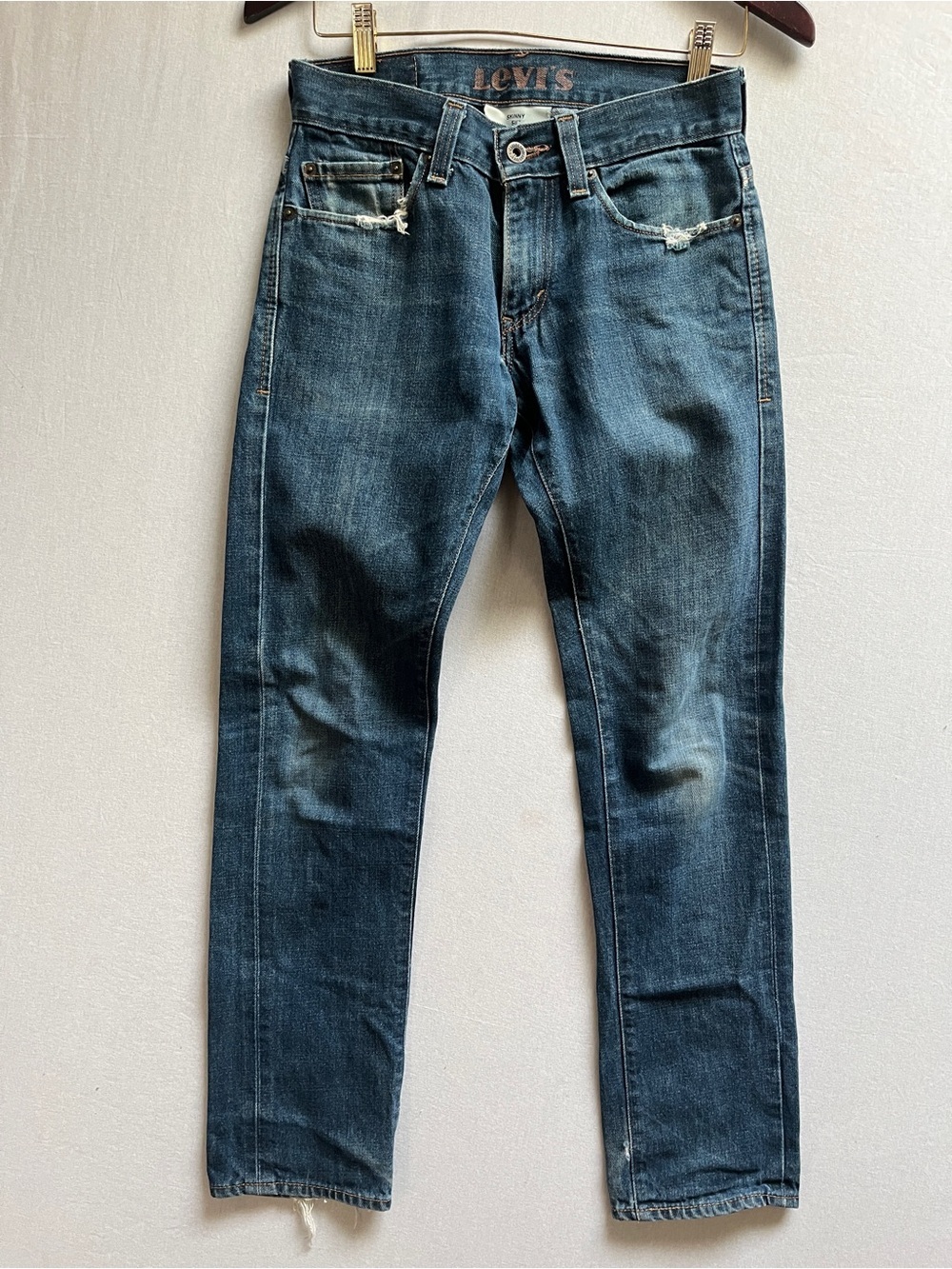 Levi's 511 Skinny Jeans Mens Sz 29 Medium Wash Distressed